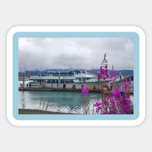 Alaska. Seward. Harbor. Cruise Ship. Sticker